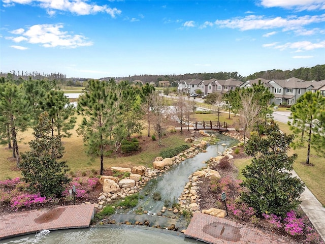 bird's eye view with a residential view