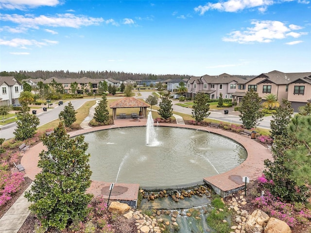 surrounding community featuring a gazebo and a residential view