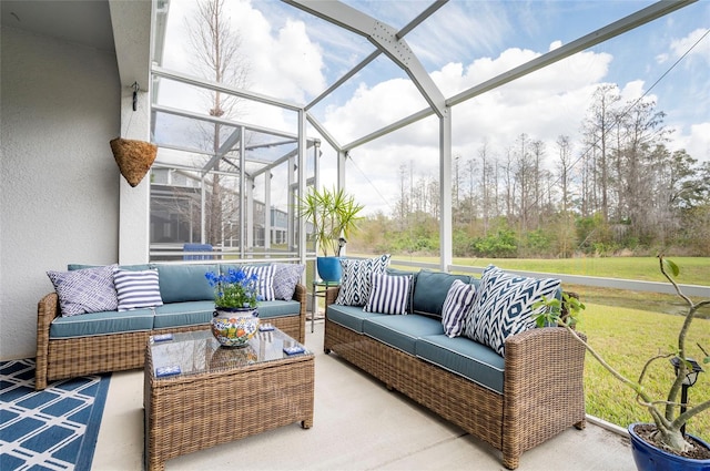 view of sunroom