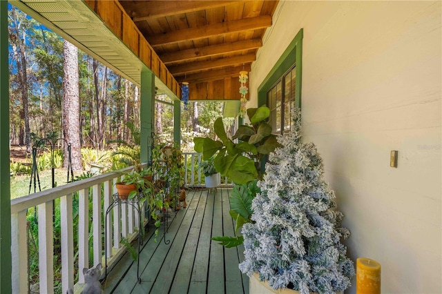 view of wooden deck