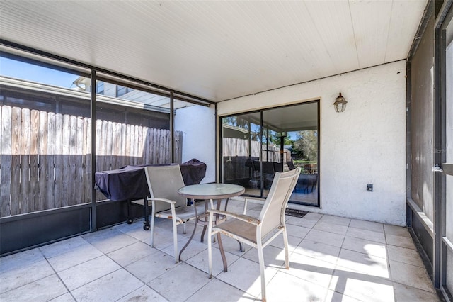 view of sunroom