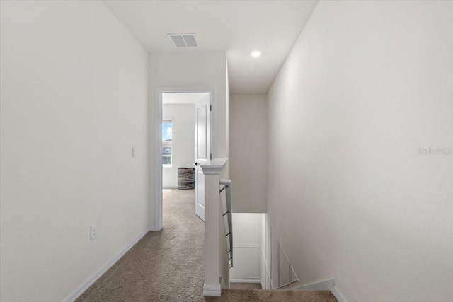 33064 Tulip Petal Ln, Wesley Chapel, FL 33545 - hallway featuring an upstairs landing, carpet floors, and recessed lighting