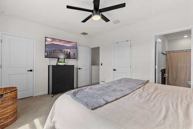 33064 Tulip Petal Ln, Wesley Chapel, FL 33545 - bedroom with carpet and a ceiling fan