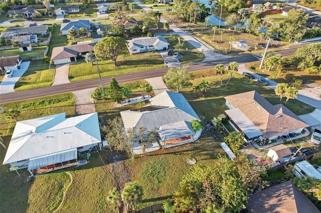 drone / aerial view with a residential view