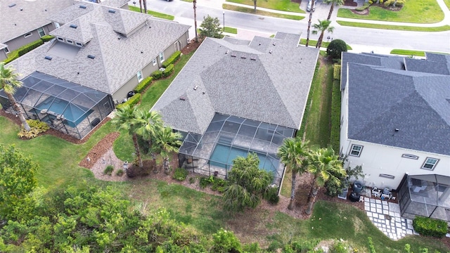 aerial view featuring a residential view