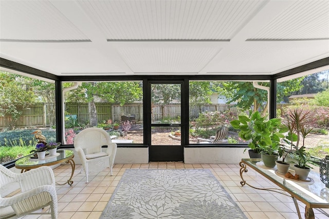 view of sunroom