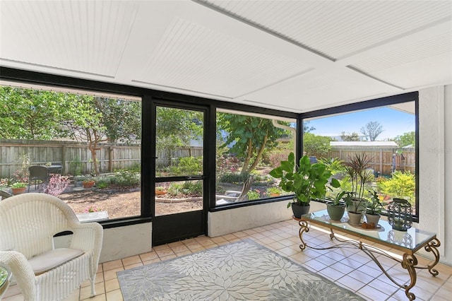 view of sunroom / solarium