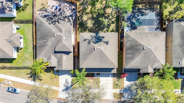 bird's eye view with a residential view