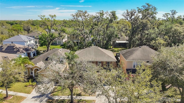 drone / aerial view with a residential view