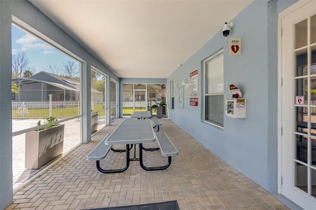 view of sunroom