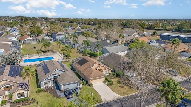 drone / aerial view with a residential view