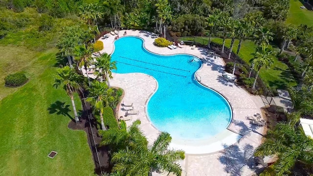 community pool with a patio