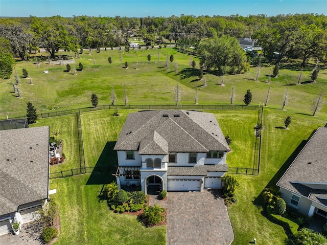 drone / aerial view featuring a rural view