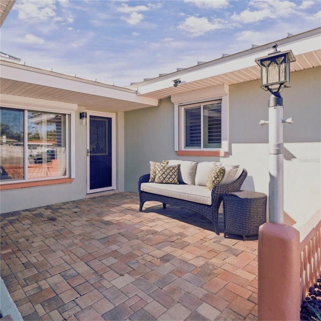 view of patio / terrace with an outdoor hangout area