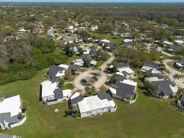 aerial view with a residential view