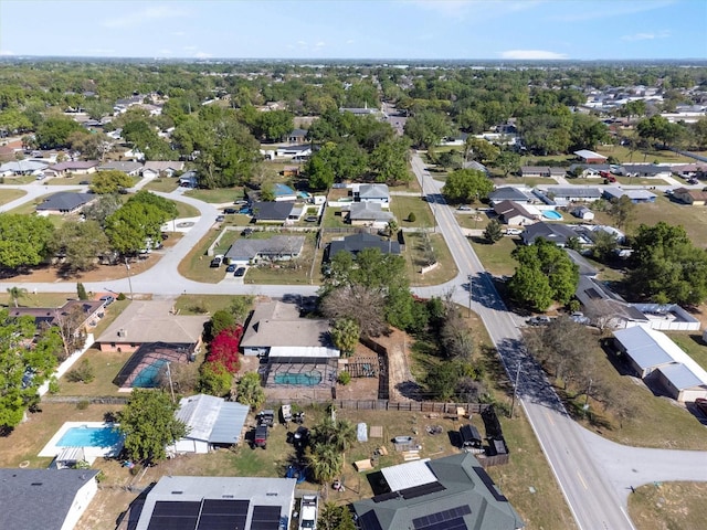 drone / aerial view with a residential view