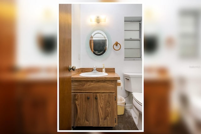 half bath with toilet and vanity