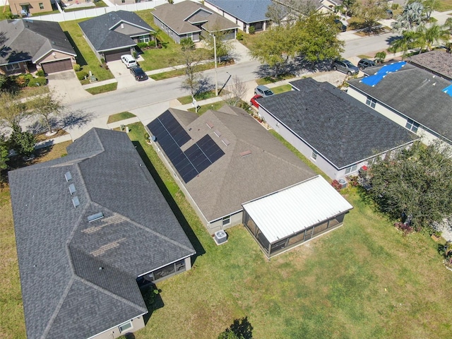 aerial view with a residential view