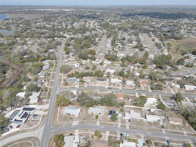 aerial view with a residential view