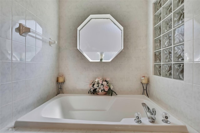 3943 W Fieldwood Ct, Lecanto, FL 34461 - full bathroom with a bath and tile walls