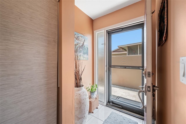 entryway featuring tile patterned floors