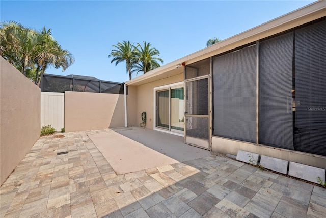 view of patio with fence