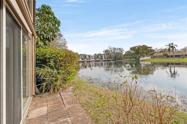 view of water feature