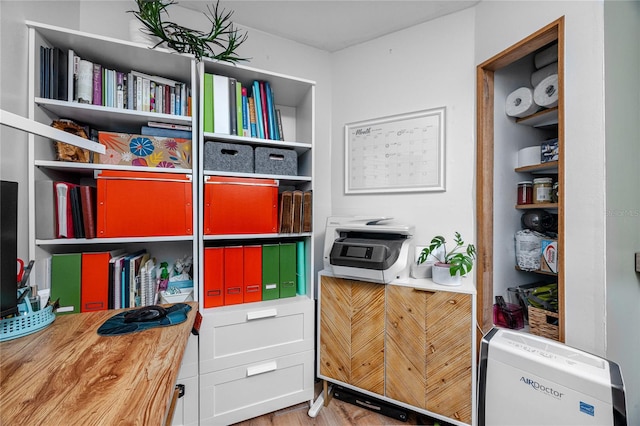 interior space featuring wood finished floors