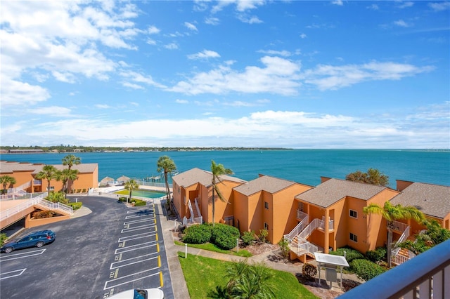 property view of water featuring a residential view