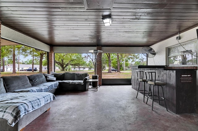 view of sunroom