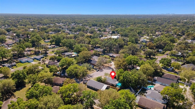 drone / aerial view featuring a residential view