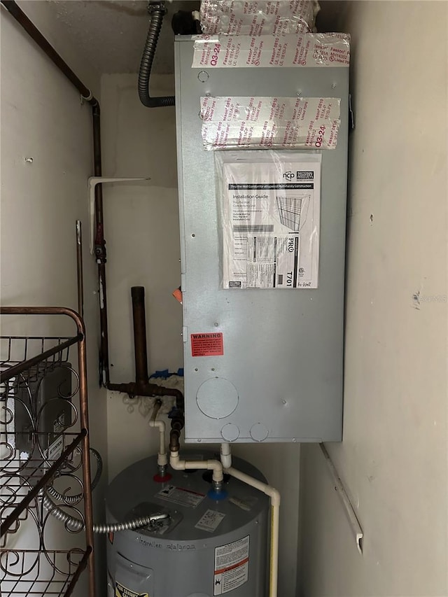 utilities featuring electric water heater