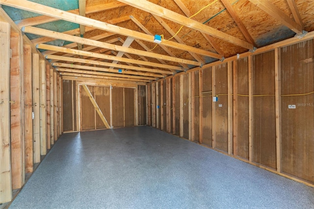 miscellaneous room with vaulted ceiling