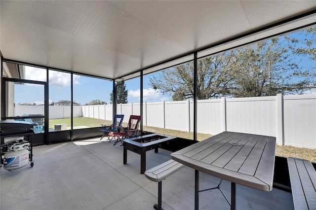 view of sunroom