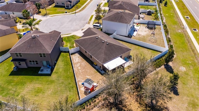 bird's eye view with a residential view