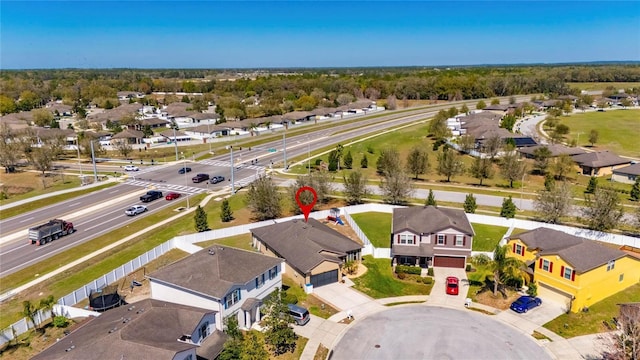 bird's eye view with a residential view