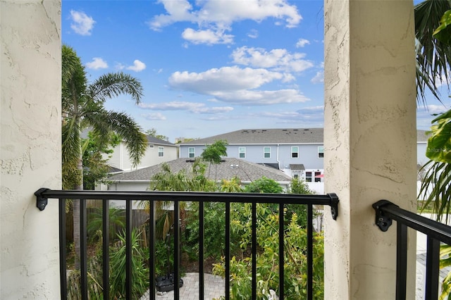 balcony with a residential view