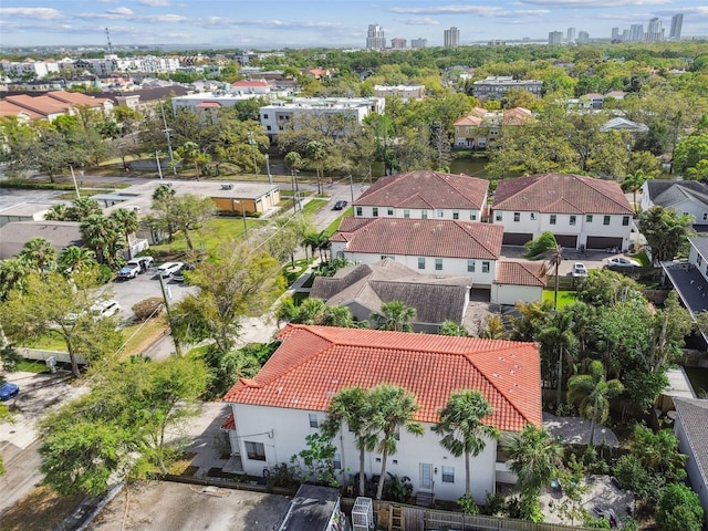 drone / aerial view with a residential view