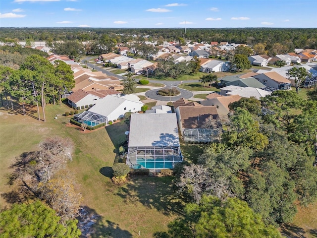 drone / aerial view with a residential view