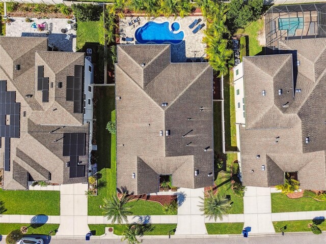 8307 Bluevine Sky Dr, Land O Lakes, FL 34637 - bird's eye view of a pool
