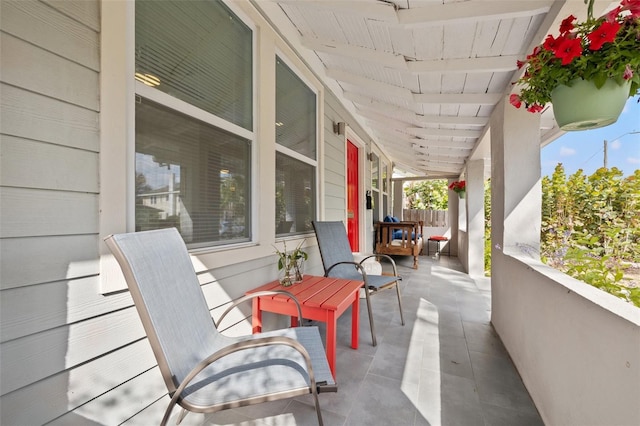 view of patio / terrace with a porch