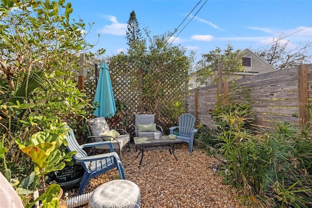 view of patio / terrace with a fenced backyard