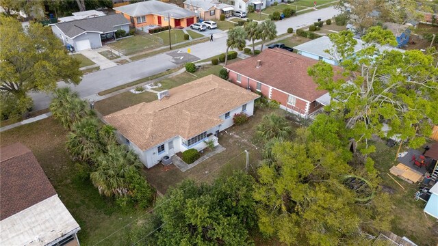 drone / aerial view with a residential view