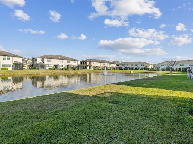 property view of water with a residential view