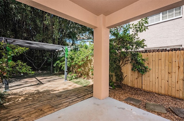 view of patio / terrace with a fenced backyard