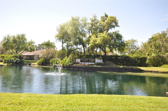 view of water feature