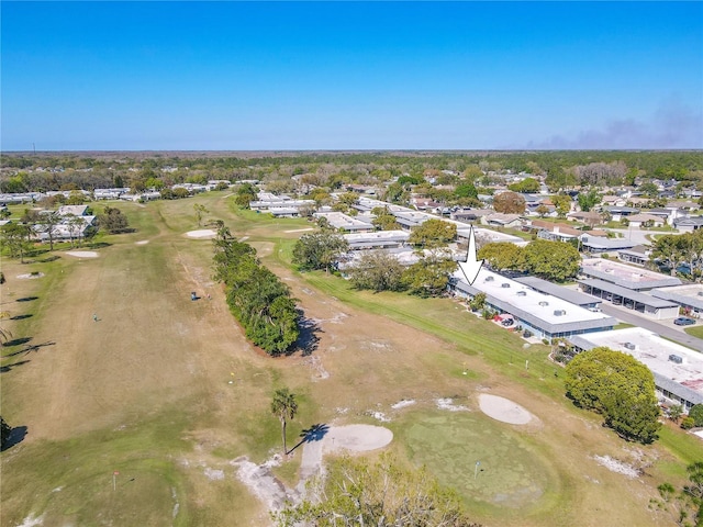 drone / aerial view featuring golf course view