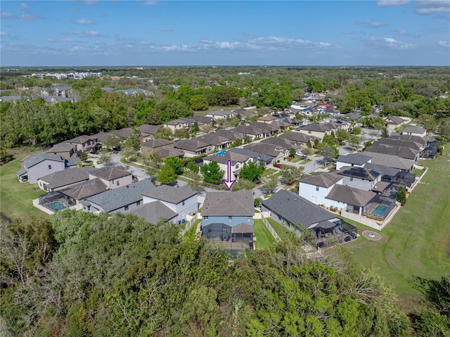 aerial view featuring a residential view