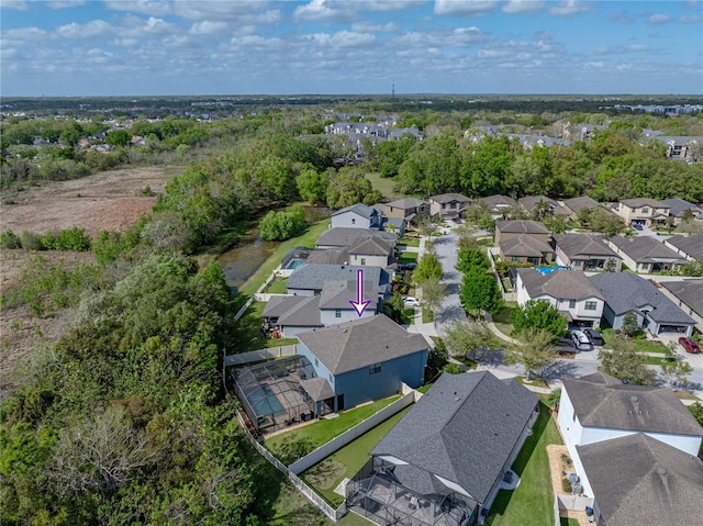 aerial view featuring a residential view