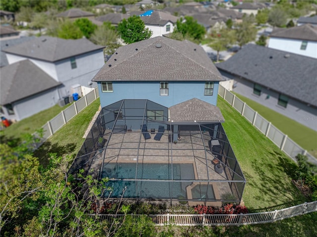 bird's eye view featuring a residential view